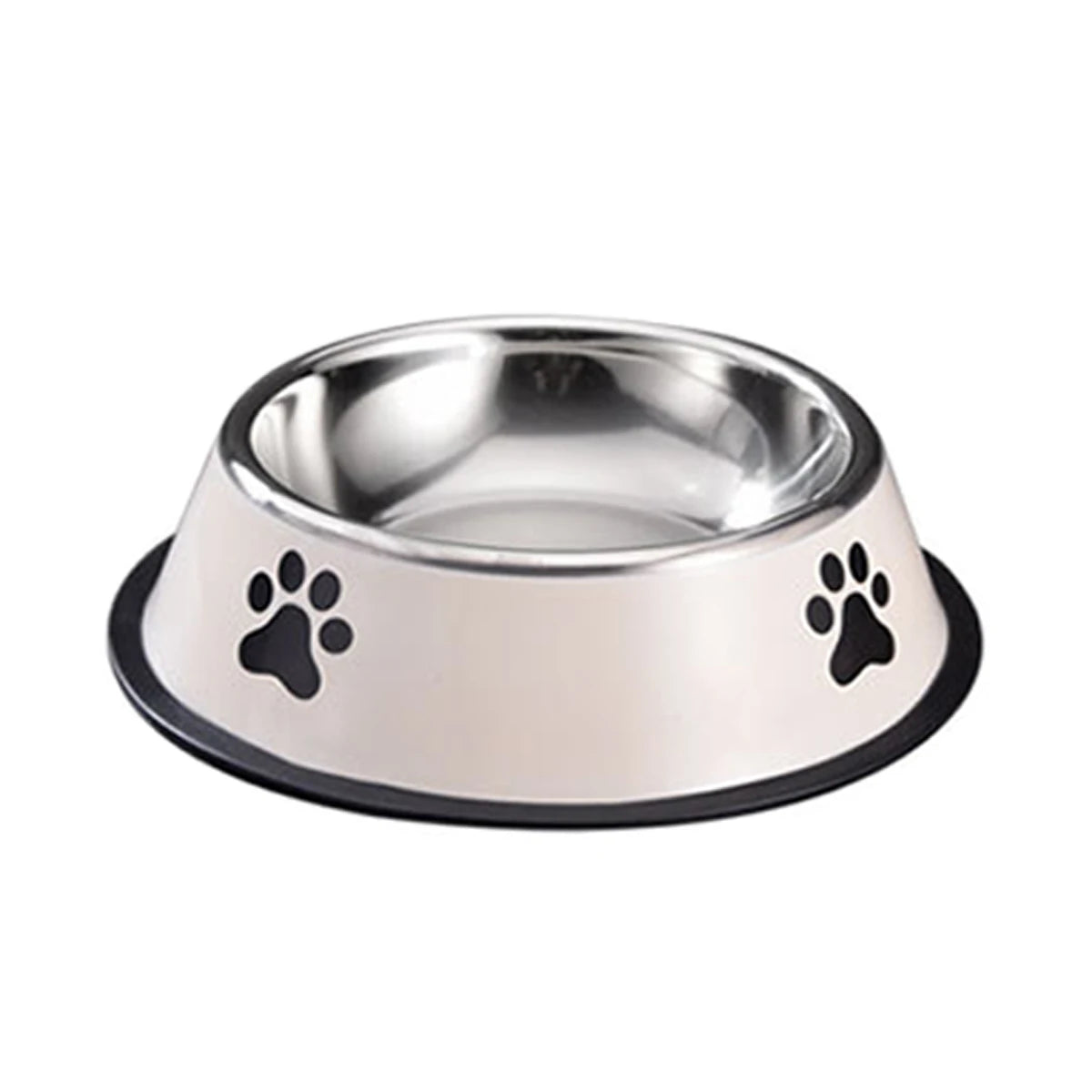 Plato de acero inoxidable para mascotas