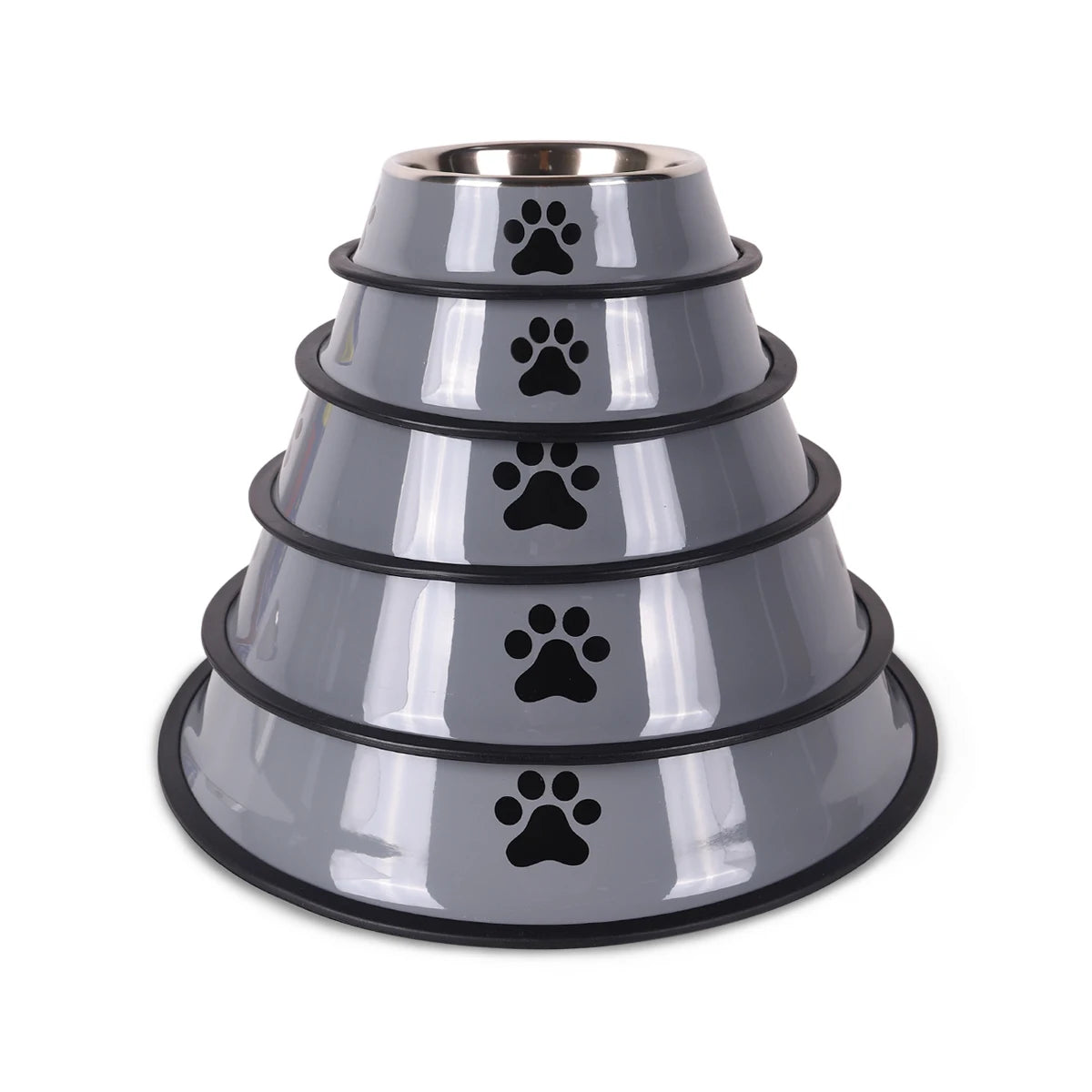 Plato de acero inoxidable para mascotas
